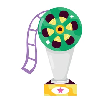 WebA comic style sticker of movie projection vector