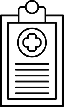 Medical Report Line Icon vector