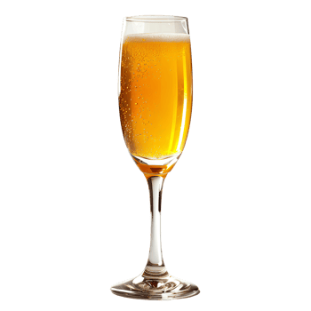 Mimosa cocktail . Glass of mimosa cocktail with orange isolated. Alcoholic beverage mimosa as refreshment during summertime heats . Beach cocktail png