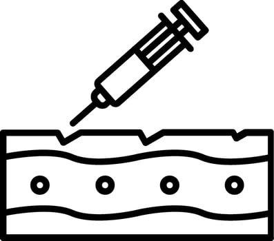 Botox Line Icon vector