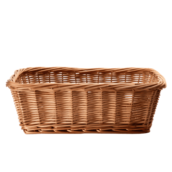 wicker basket on transparent background png
