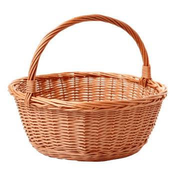 wicker basket transparent background png