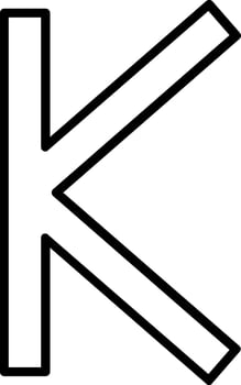 Capital K Icon vector