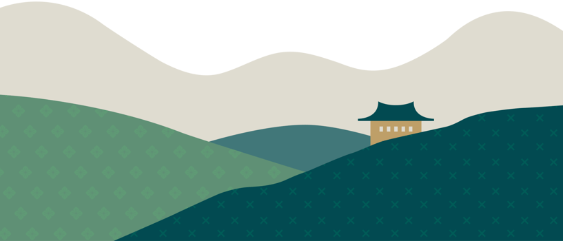 beautiful grassland with korean pattern png