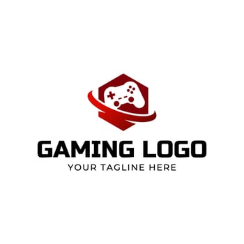Game console and games stick logo design template logo. vector