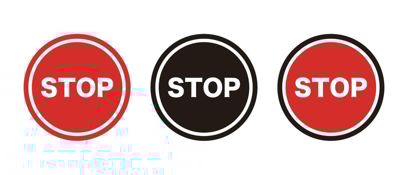Stop sign icons. Simple . vector