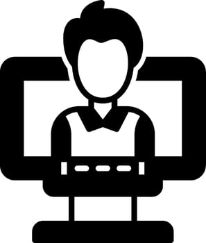 Freelancer Glyph Icon vector