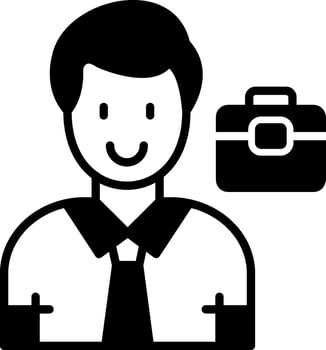 Businessman Glyph Icon vector