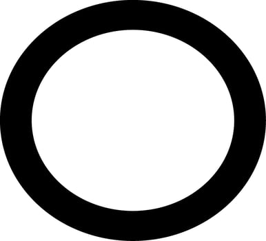 Capital O Icon vector