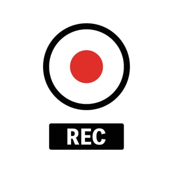 Rec button. Recording sign. vector