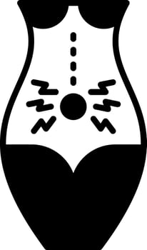 Belly Pain Glyph Icon vector