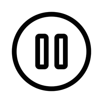Pause button silhouette icon. . vector