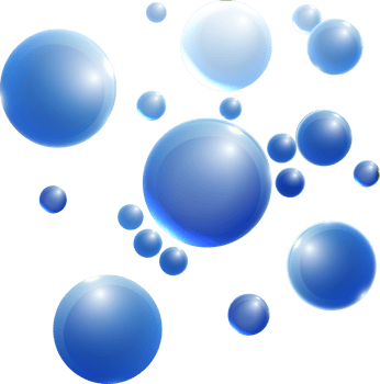 Realistic transparent 3d bubbles underwater . Soap bubbles png