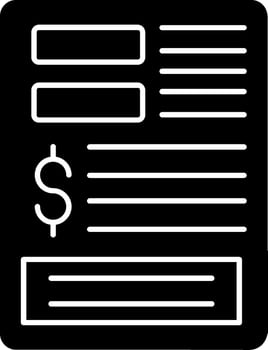 Bills Glyph Icon vector