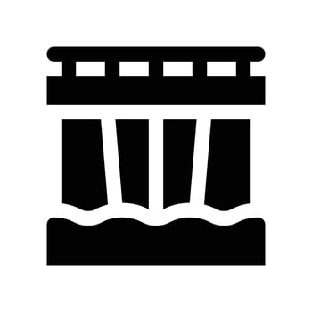 dam icon. glyph icon for your website, mobile, presentation, and logo design. vector