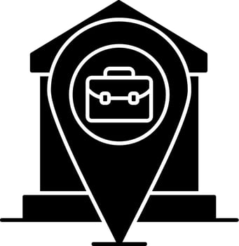 Remote Working Glyph Icon vector