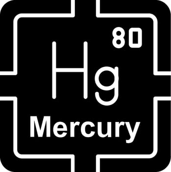 Mercury Glyph Icon vector