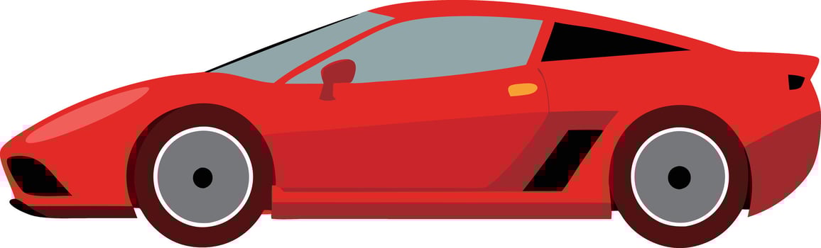 Illustration of a red sports car isolated on a white background vector
