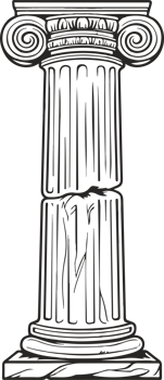 Greek column clipart design illustration png