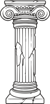 Greek column clipart design illustration png