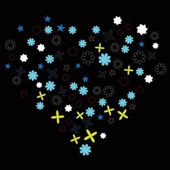 shape and outline shape design for background vector
