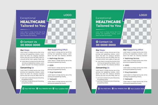 Healthcare Or Medical brochure design template. Medical tri-Fold Brochure Design Template. vector