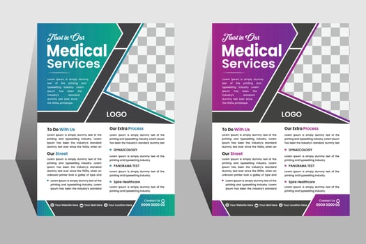 Healthcare Or Medical brochure design template. Medical tri-Fold Brochure Design Template. vector