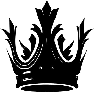 Crown, Black and White illustration vector