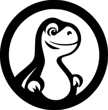 Dinosaur, Minimalist and Simple Silhouette - illustration vector