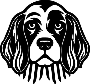 Dog, Minimalist and Simple Silhouette - illustration vector