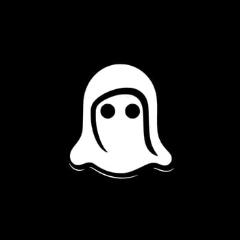 Ghost, Minimalist and Simple Silhouette - illustration vector