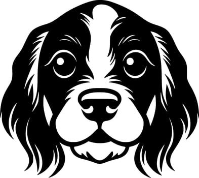 Puppy, Black and White illustration vector