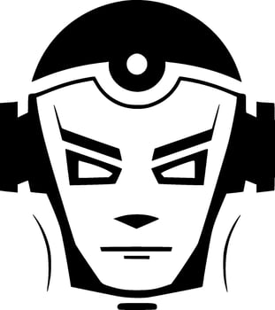 Robot, Minimalist and Simple Silhouette - illustration vector