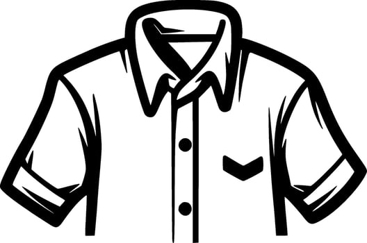 Shirt - Black and White Isolated Icon - illustration vector