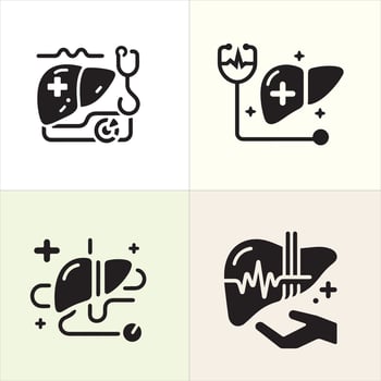 Liver Lifeline silhouette design, organ day silhouette design vector