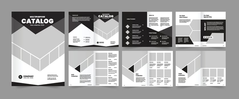 product catalog layout modern product catalogue design vector