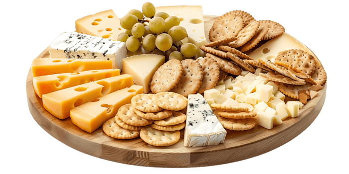 Cheese and Crackers Platter - Food Photography png