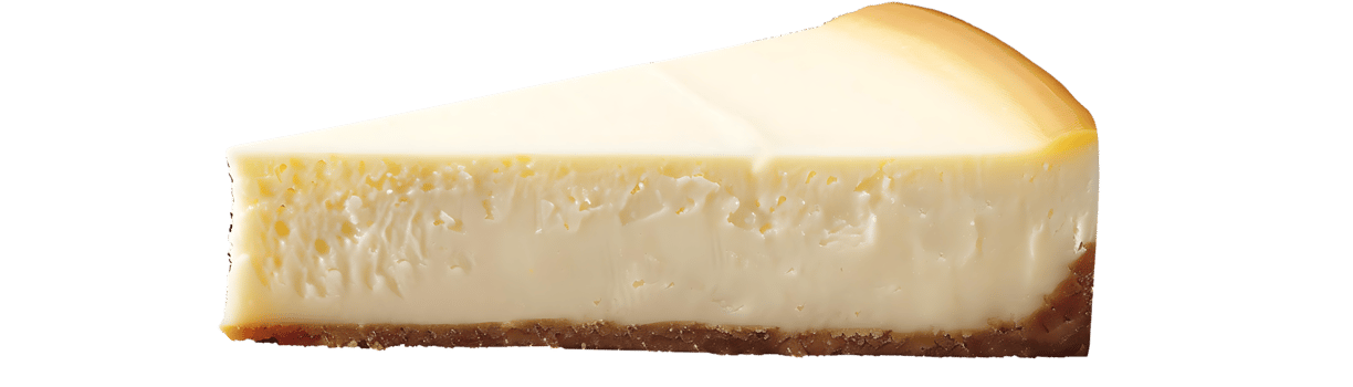 Slice of New York Style Cheesecake Photo png