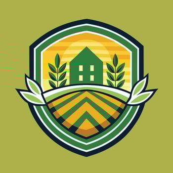 Farming Logo Illustration on solid background vector