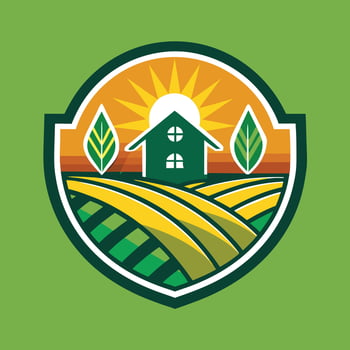 Farming Logo Illustration on solid background vector