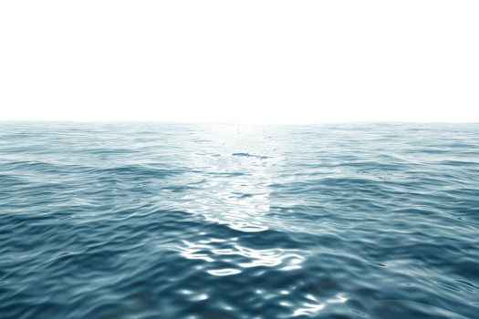 Calm ocean waves. Sea surface png
