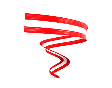 3d Flag Of Austria 3d Shiny Waving Austria Ribbon Flag 3d Illustration png