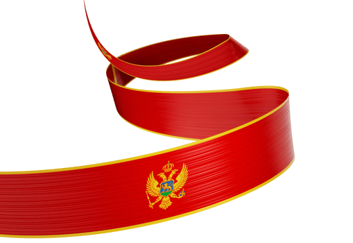 3d Flag Of Montenegro 3d Shiny Waving Montenegro Ribbon Flag 3d Illustration png