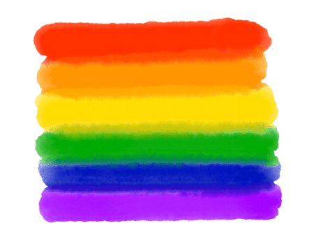 Pride flag watercolor art icon symbol isolated on transparent background png