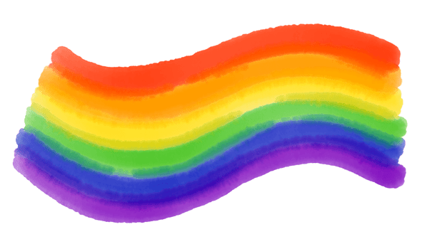 Pride flag watercolor art icon symbol isolated on transparent background png