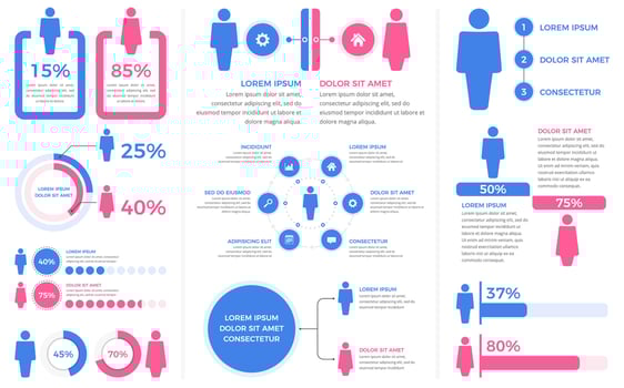 Population - People Infographics vector