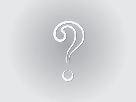 A white question mark sign for query on gray background illustration vector
