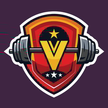 Fitness Logo illustration on solid background vector