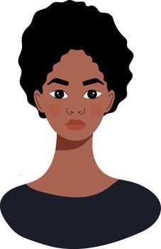 African black woman vector