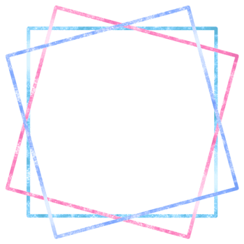 Pink and Blue Square Frame on a Transparent background png